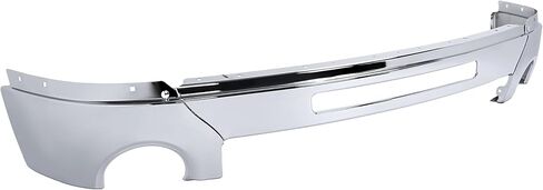 KUAFU Front Bumper Face Bar Compatible with 2007-2013 GMC Sierra 1500 2500 HD 3500 HD Replacement for GM1002834 15902856 15901505 W/Fog Light Holes Steel Chrome Silvery in Saudi Arabia