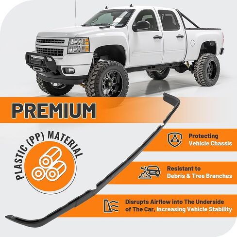 KUAFU Front Lower Valance Compatible with 2003-2007 Chevy/Chevrolet Silverado 3500HD 1500 2500 Avalanche 10386198 GM1092200 Bumper Air Deflector Extension W/O Body Cladding PP Plastic in Saudi Arabia