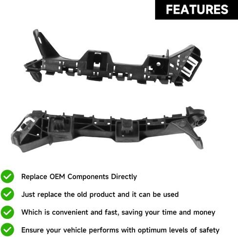 1 Pair Left and Right Side Front Bumper Bracket Bumper Retainer Support - Compatible for Honda Fit 1.5L L4 - Gas 2015-2020 - Replace Part 71193-T5A-000, 71198-T5A-000 in Saudi Arabia
