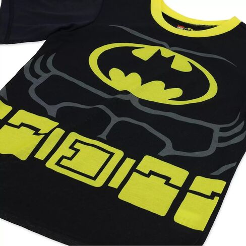 LEGO Batman Movie Boys 2 Piece Pajama Set, Short Sleeve Top with Short Leg Bottom, 100% Polyester, Boys Pajama in Saudi Arabia