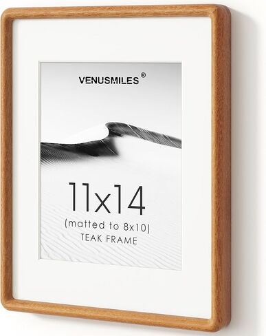 18x24 Picture Frame, USA-Sourced Natural OAK Wood Photo Frame with Tempered Glass, Handcrafted Rounded Corner 18 x 24 Frame Matted to 16x20 Photo, Horizontal or Vertical Wall Mounting in Kuwait