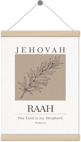 Christian Poster Hanger Frame 12x16 Inch, Bible Verses Wall Decor, Jehovah Raah Is My Shepherd Religious Scripture Wall Art Decor for Church Prayer Home Room in Saudi Arabia