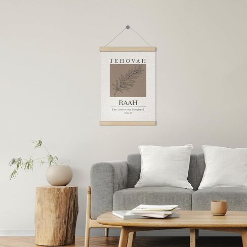 Christian Poster Hanger Frame 12x16 Inch, Bible Verses Wall Decor, Jehovah Raah Is My Shepherd Religious Scripture Wall Art Decor for Church Prayer Home Room in Saudi Arabia