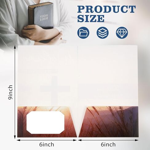 Kisston 25 Pcs Welcome to Our Church Folders 9" x 12" Two Pocket Christian Visitor Gathering Folders with Card Slots for Religious New Members Visitors Church Events in Saudi Arabia