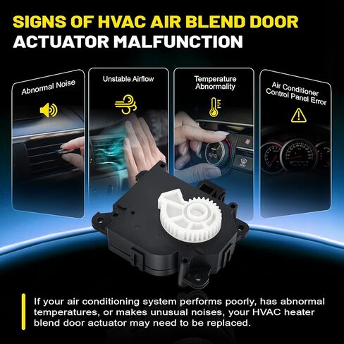 HVAC Air Blend Door Actuator for Toyota Camry Avalon Highlander Sienna Venza Lexus ES350 RX350 2007-2017 - Replaces 87106-07120, 604-906 - Main & Left Air Mix Motor Assembly in Kuwait