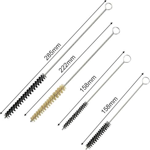 17pcs Multi-Purpose Spray Gun Cleaning Kit Car Cleaning Tools - Nylon Brushes Mini Brushes & Needles Metal Tube Cleaning Brush for Clean Airbrush Nozzles in Kuwait