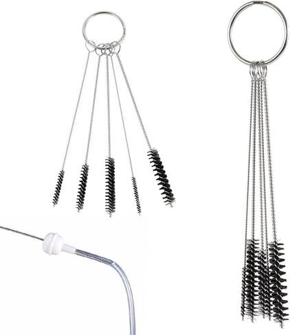 17pcs Multi-Purpose Spray Gun Cleaning Kit Car Cleaning Tools - Nylon Brushes Mini Brushes & Needles Metal Tube Cleaning Brush for Clean Airbrush Nozzles in Kuwait
