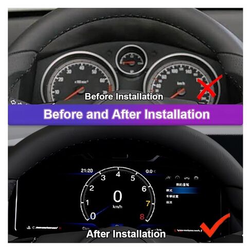 مجموعة أدوات رقمية للسيارة مقاس 12.3 بوصة شاشة LCD للوحة القيادة LCD متوافقة مع Opel Astra 2004-2010 in Kuwait
