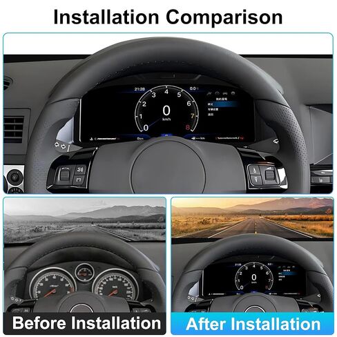 مجموعة الأدوات الرقمية العنقودية المتوافقة مع Opel Astra 2004-2010 LCD لوحة العدادات عداد السرعة iOS CarPlay in Kuwait
