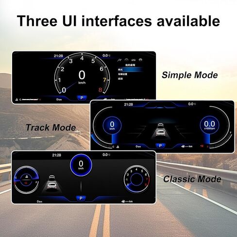 مجموعة الأدوات الرقمية العنقودية المتوافقة مع Opel Astra 2004-2010 LCD لوحة العدادات عداد السرعة iOS CarPlay in Kuwait