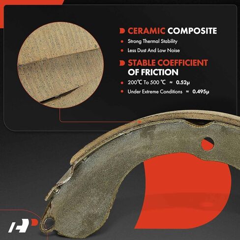 A-Premium 10.42 inch (264.7mm) Rear Brake Drums + Ceramic Shoes Set Compatible with Select Nissan Models - Sentra 2007-2012, Versa 2007-2009, Cube 2009, 6-PC Set in Kuwait