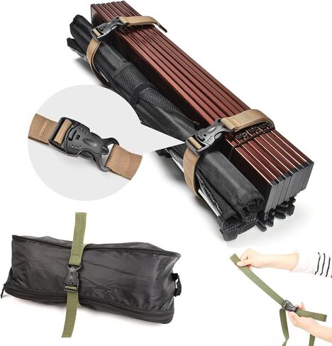 4 Pack Utility Strap with Quick-Release Buckle Nylon Tie Down Straps Sleeping Bag Straps for Camping Backpacking Sleeping Bags Camping Sleeping Pad Folding Camping Table Bed Roll Backpack in Saudi Arabia