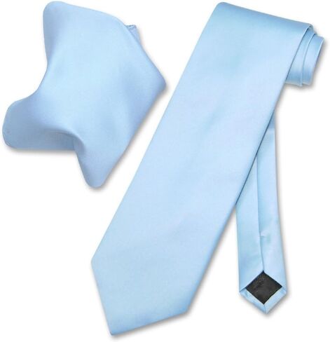 Vesuvio Napoli Solid CHARCOAL GREY Color NeckTie Handkerchief Men's Neck Tie Set, Charcoal Gray Grey, One Size in Saudi Arabia