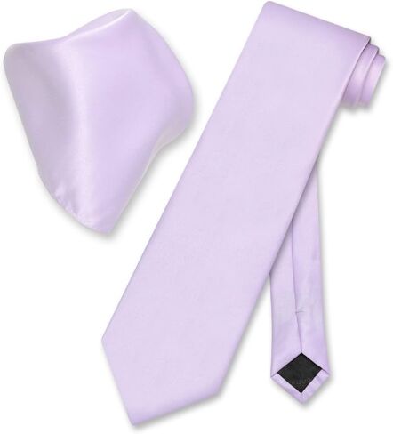 Vesuvio Napoli Solid CHARCOAL GREY Color NeckTie Handkerchief Men's Neck Tie Set, Charcoal Gray Grey, One Size in Saudi Arabia