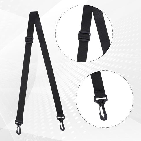 2 Pack Black Adjustable Straps with Clips for Bags, 25mmx1.2m Replacement Shoulder Strap, Adjustable Swivel Clips Hooks Buckle Slide Crossbody Bag Belt for Bags, Bag Strap Replacement in Saudi Arabia