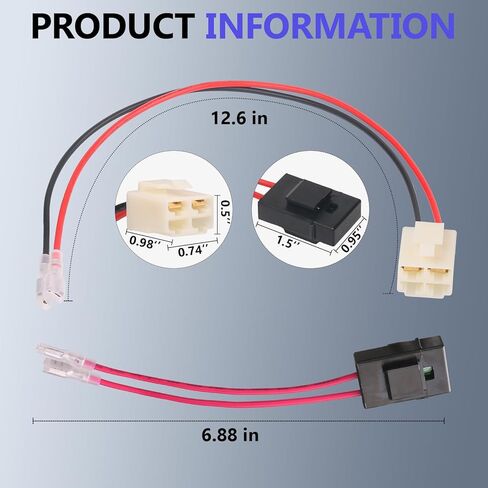 حزام أسلاك البطارية ذو 4 فتحات لشفرات الحلاقة MX400 MX350 PR200 Dirt Quad Dune Buggy، حزام سلك بطارية الدراجة الترابية الكهربائية، 18 مقياس، حزمة واحدة in Kuwait