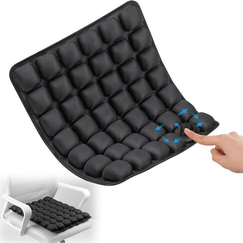 1pcs Travel Seat Cushion, Airplane Seat Cushion for Long Flight, Airplane Gadgets Inflatable Seat Cushions, 3D Inflatable Airbag PortableCushion With Air Pump,Ergonomic for Wheelchair Office Chair in Kuwait