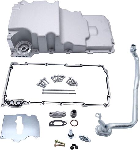 1 Set 302-2 Engine Oil Pan Aluminum,Satin LS Swap Retrofit Rear Sump Low Profile Oil Pan Conversion Kit Fits for Chevy Nova Camaro GM LS1 LS2 LS3 LS6 4.8L 5.3L 6.0L 6.2L 6.5L in Kuwait