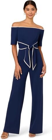 Adrianna Papell womens Knit Crepe Tie Jumpsuit in Saudi Arabia