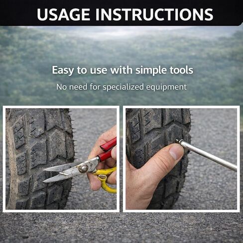80PCS Rubber Tire Repair Nail Kit,Screw In Tire Plugs,Tire Plugs Screw Type,Tire Fix Rubber Nail Kit,Tire Screw Plugs,Spiral Rubber Screws for Quick DIY Puncture Repair on Car,Motorcycle in Saudi Arabia