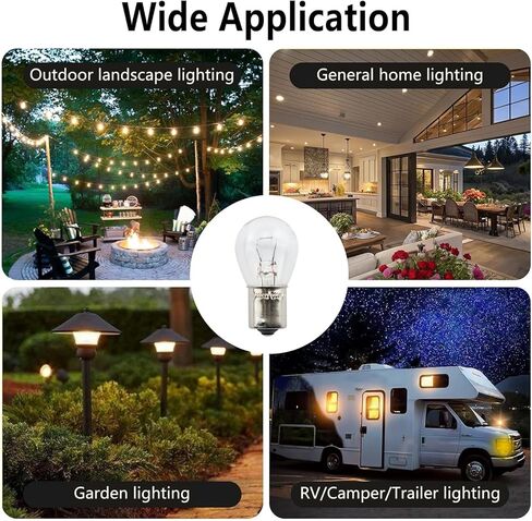 10PCS 1141 S8 Low Voltage Landscape Bulbs 12V 21W BA15s Single Pin Bayonet Automotive Turn Signal Bulbs for Garden Path Lighting Suitable for Cars RVs Trucks and SUVs in Kuwait