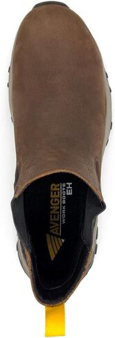 Avenger Summit Trail Composite Toe Boots for Men - Non-Slip, EH Rated Industrial Chelsea Style Work Shoes, Brown in Saudi Arabia
