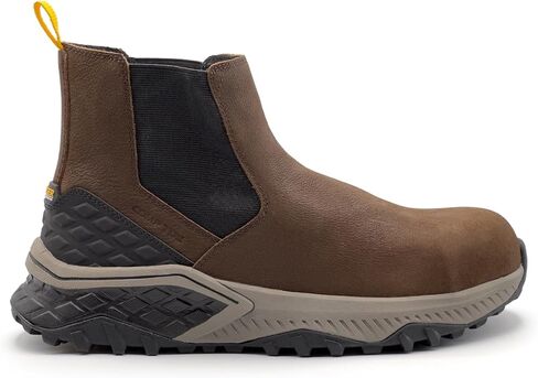 Avenger Summit Trail Composite Toe Boots for Men - Non-Slip, EH Rated Industrial Chelsea Style Work Shoes, Brown in Saudi Arabia