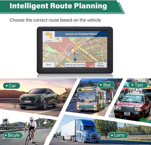 جهاز ملاح GPS مقاس 7 بوصات لشاحنة السيارة RV، نظام ملاحة GPS للسيارة مع خرائط 2025، تحديثات مجانية مدى الحياة، توجيه صوتي، تنبيهات كاميرا السرعة والضوء الأحمر، توجيه مخصص للشاحنة in Kuwait