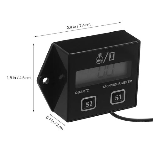 Mikinona Digital Chainsaw Tachometer Motorcycle Pulse Speedometer with Electronic Rotation Meter for Small Engines, Compatible with Lawn Mowers, Chainsaws, and Motorcycles, LCD Display in Saudi Arabia