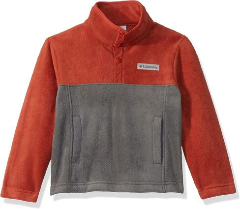 Columbia Youth Boys Steens Mtn 1/4 Snap Fleece Pull-over, Black, X-Large in Saudi Arabia
