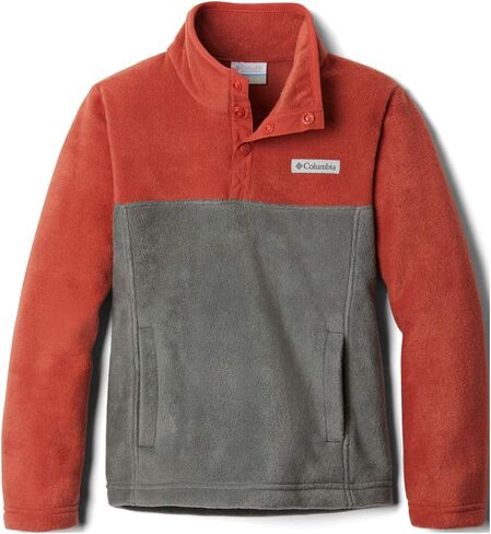 Columbia Youth Boys Steens Mtn 1/4 Snap Fleece Pull-over, Black, X-Large in Saudi Arabia