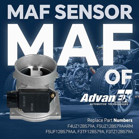 Mass Air Flow Sensor F5UZ12B579AARM MAF Compatible with Ford Bronco E-150/E-250/E-350 Econoline E-150/E-350 Econoline Club Wagon F-150/ F-250/ F-350 Replaces F4UZ12B579A F5UF12B579AA in Saudi Arabia