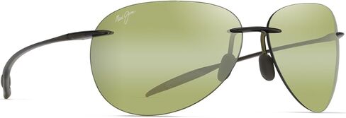 نظارات شمسية مستقطبة على شكل دمعة من Sugar Beach للجنسين من Maui Jim، لون أخضر كاكي لامع/Maui Ht™ مستقطبة، مقاس صغير in Saudi Arabia