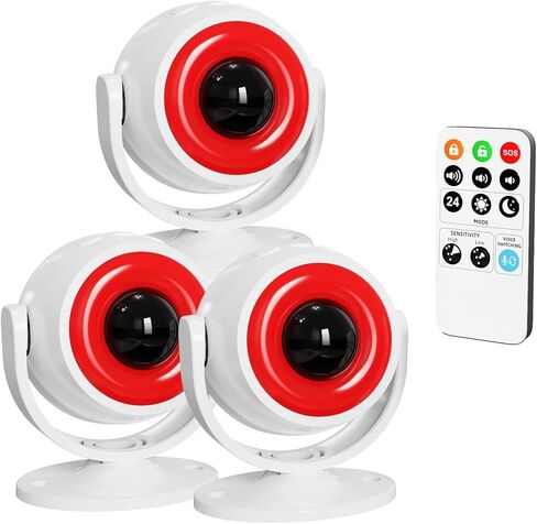 2-Pack Wireless Motion Detector Alarm Indoor for Inside Home,Remote Safety Matter PIR Motion Sensor for Outdoor with Sound Player & Animal Deterrent,Driveway Alert con Sensor de Movimiento Noise Maker in Saudi Arabia