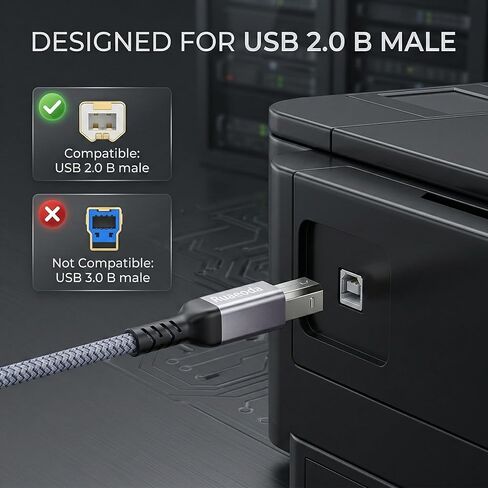 كابل طابعة من النوع C بطول 6 أقدام، سلك ماسح ضوئي للطابعة HP USB C ذكر إلى B ذكر، كابل USB C إلى B لجهاز MacBook Pro، Air، كابل MIDI لبيانو Yamaha Casio الرقمي، لوحة مفاتيح MIDI، وحدة تحكم، DAC إلى 1Pad in Kuwait