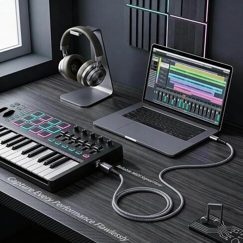 كابل طابعة من النوع C بطول 6 أقدام، سلك ماسح ضوئي للطابعة HP USB C ذكر إلى B ذكر، كابل USB C إلى B لجهاز MacBook Pro، Air، كابل MIDI لبيانو Yamaha Casio الرقمي، لوحة مفاتيح MIDI، وحدة تحكم، DAC إلى 1Pad in Kuwait