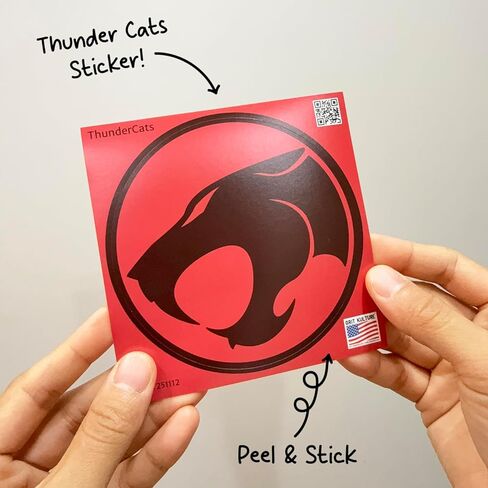 GRITKULTURE Thunder Cat Decal Stickers 4 Inch 5 Pack Bumper Decal Waterproof Vinyl Decals for Cars, Trucks, Laptops, Phones, Windows, Decoration and Motorcycle in Saudi Arabia