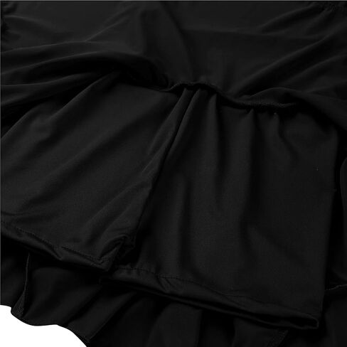 Z&X Women's Latin Dance Skirt Practice Dress Ruffle Pleated Mini Shorts Skirt Ballroom Salsa Tango Sexy Dancing Skirt in Saudi Arabia