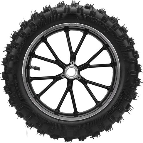 Generic 2.5-10 Wheel Hub Tire, Rubber Wear Metal Structure, Front Wheel, Fitment for Small Off Road Motorcycles, Specifically Designed (Red) in Saudi Arabia