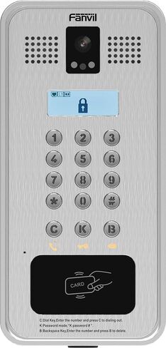 هاتف باب فيديو Fanvil i33V، خطين SIP، شاشة LCD، تصنيف IP65 للاستخدام الخارجي in Saudi Arabia