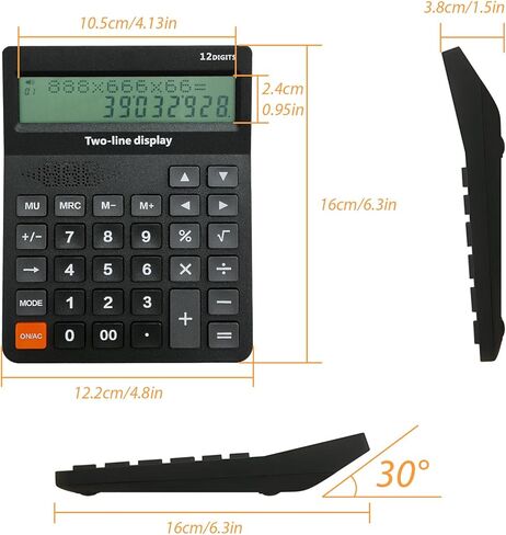 آلة حاسبة مكتبية ناطقة للمكفوفين وضعاف البصر - نموذج سطح المكتب الأساسي مزود بأزرار كبيرة، شاشة عرض ذات سطرين، 4 وظائف - مثالية لاضطرابات البصر والرؤية الضعيفة in Kuwait