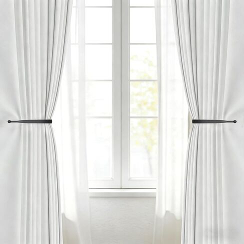 قطعتان من حوامل الستائر باللون الأسود، حوامل ستائر للستائر المثبتة على الحائط وسحب الستائر، خطافات حامل جانبية للستائر، حقيبة الظهر، القبعة، غرفة النوم، مثبتة على الحائط، ألومنيوم in Kuwait