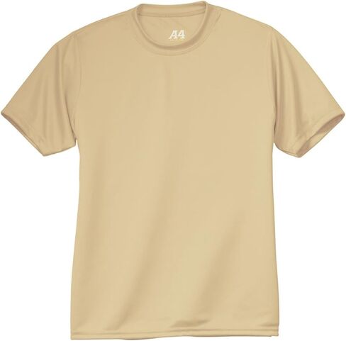 A4 Youth Cooling Performance Crew Neck Interlock T-Shirt, Vegas Gold, Medium in Saudi Arabia
