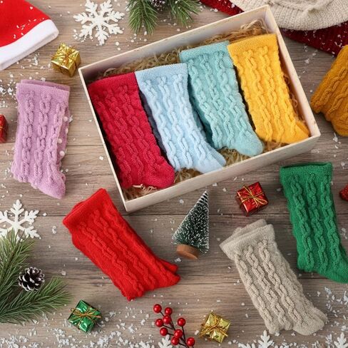 20 Pairs Womens Fuzzy Socks Bulk Slipper Fluffy Soft Warm Fleece Cozy Sleeping Socks for Winter Christmas in Saudi Arabia