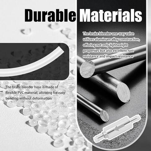 خرطوم نزف الفرامل في اتجاه واحد، صمام فحص الفرامل، مجموعة نازف الفرامل المضادة للتدفق الخلفي مع خراطيم ومشابك وأغطية لولبية، صمام نزف الفرامل في اتجاه واحد لنظام قابض الدراجات النارية/السيارة in Kuwait