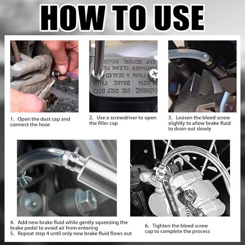 خرطوم نزف الفرامل في اتجاه واحد، صمام فحص الفرامل، مجموعة نازف الفرامل المضادة للتدفق الخلفي مع خراطيم ومشابك وأغطية لولبية، صمام نزف الفرامل في اتجاه واحد لنظام قابض الدراجات النارية/السيارة in Kuwait