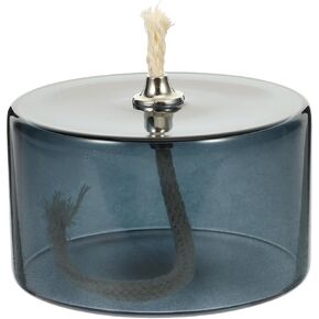 Refillable Liquid Petite Oil lamp, Refillable Clear Glass Oil Lamp Unscented Candles for Fine Dining | Restaurants or Home Cotton Wick Included in Kuwait