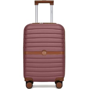 حقيبة كونو قابلة للتوسيع مقاس 28 بوصة مع عجلات دوارة، حقيبة سفر كبيرة الحجم مزودة بقفل، خفيفة الوزن ومضادة للخدش من مادة البولي كربونات + حقيبة سفر صلبة من مادة أكريلونتريل بوتادين ستايرين، أسود/بني in Kuwait