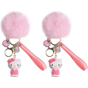 سلاسل مفاتيح لطيفة، هدية سلسلة مفاتيح، ملحقات سلسلة مفاتيح سلسلة مفاتيح كرتونية للمعصم، إكسسوار متين لحقيبة اليد النسائية، كاركي (عبوتان) in Kuwait