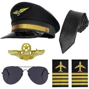 مجموعة إكسسوارات أزياء كابتن طيار الطيران مع نظارات شمسية طيار in Kuwait